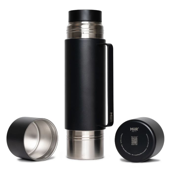 MiiR Tomo Thermos with Sipping Mugs, 33oz - Black