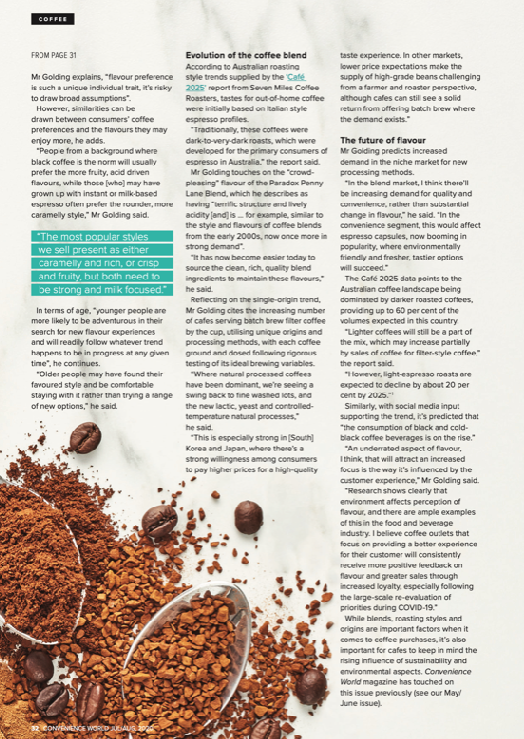 Paradox Head Roaster Paul Golding talks coffee evolution in Convenience World magazine
